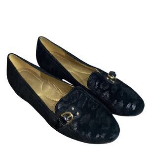 Geox Respira Animal Print Leather Loafers Size 37